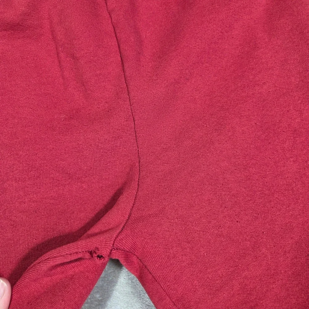 Vintage BVD Mens Red Fleece Sweatpants Joggers Size M 90s USA Fabric Tapered
